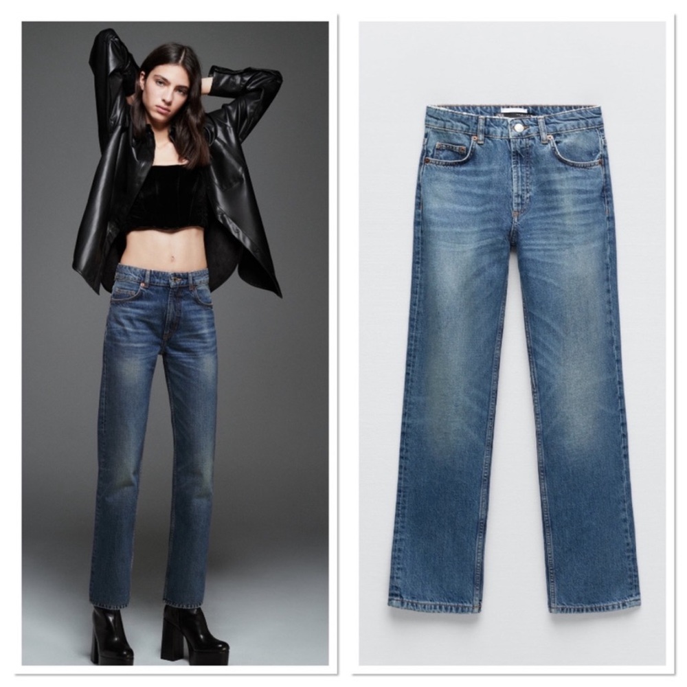 Zara Mid-Rise Straight Fit Ankle Length Jeans Size 6